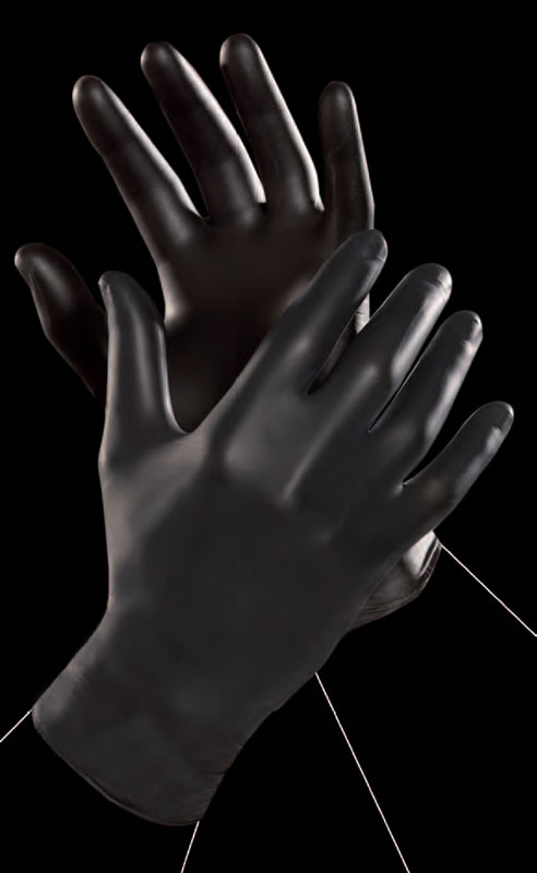 Lateks hirurske rukavice BLACK